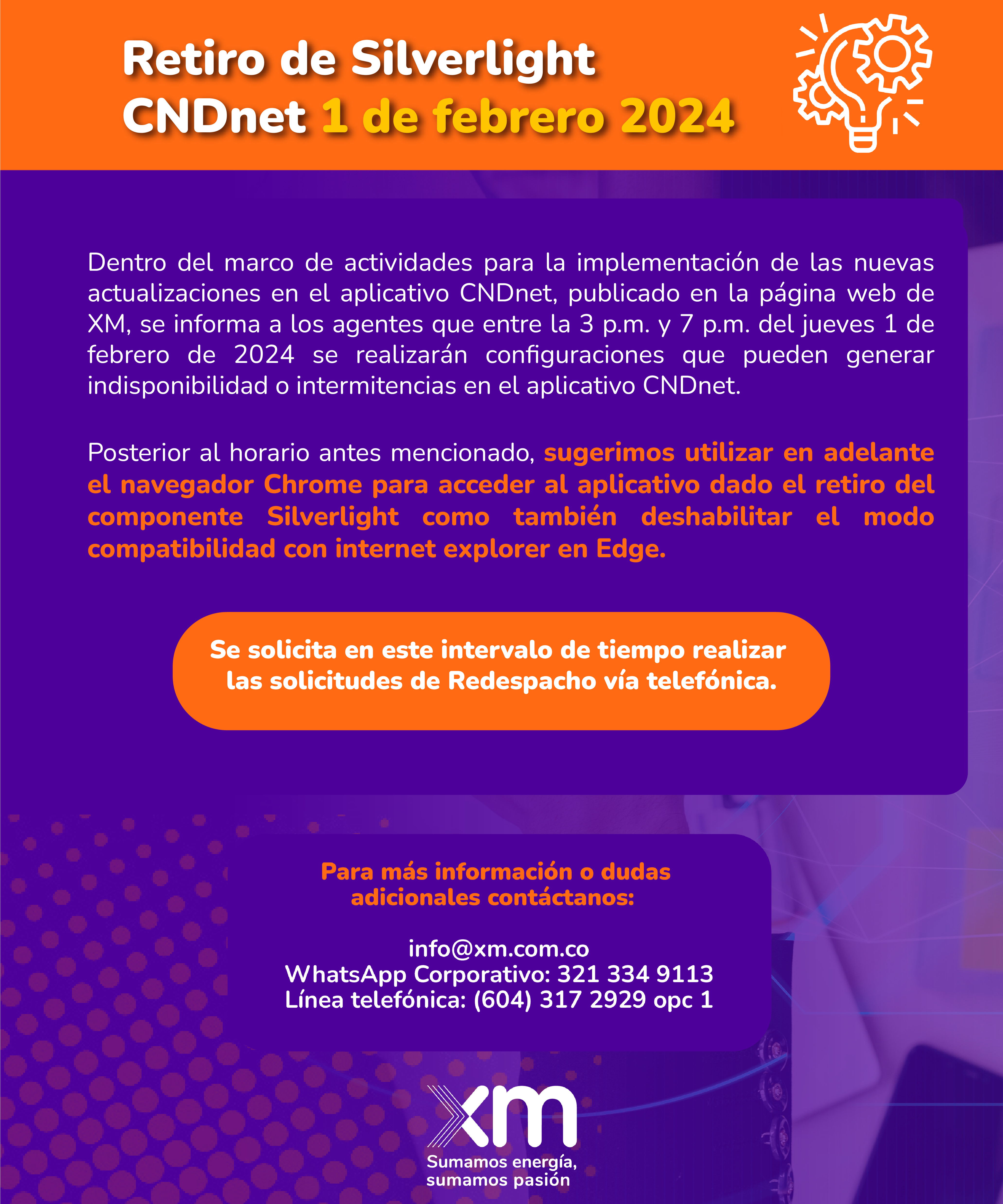 Actualización aplicativo CNDnet
