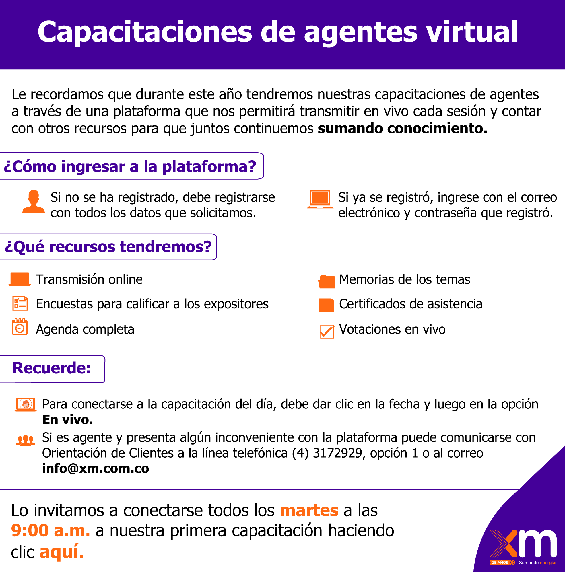 Capacitación de agentes virtual 