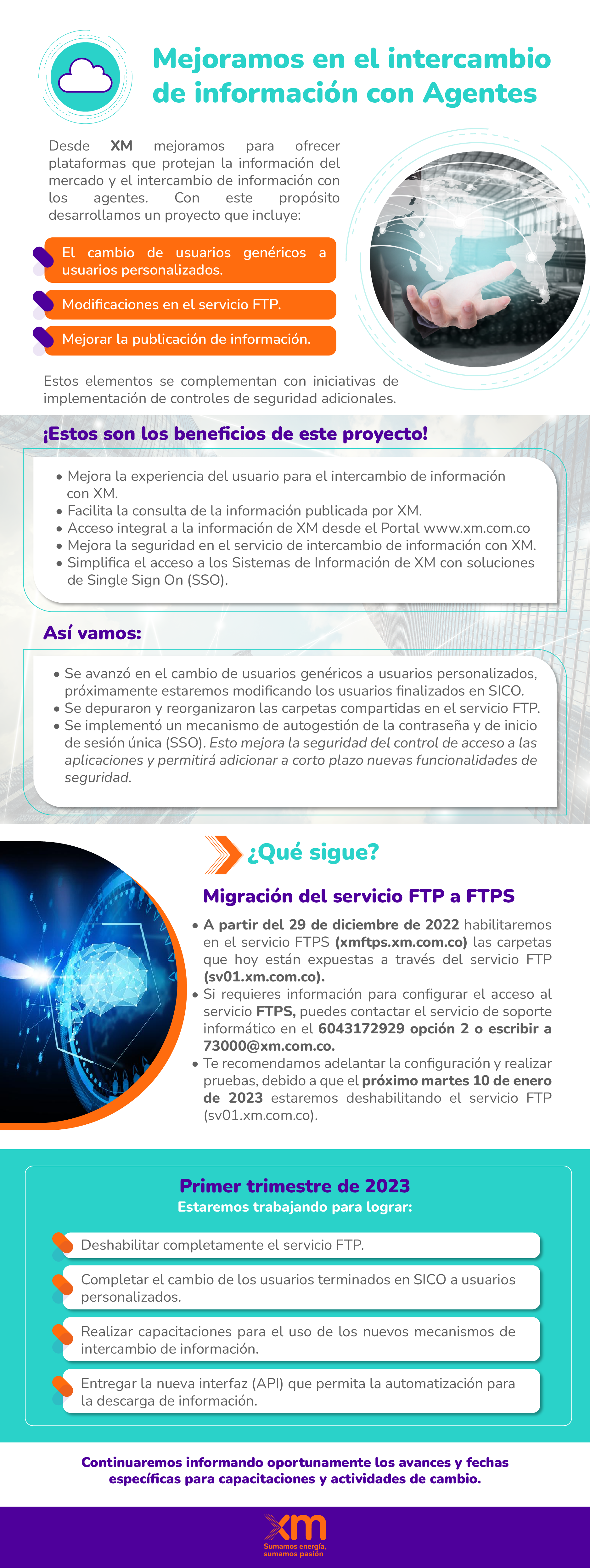 ¡En XM mejoramos en el intercambio de información con agentes!