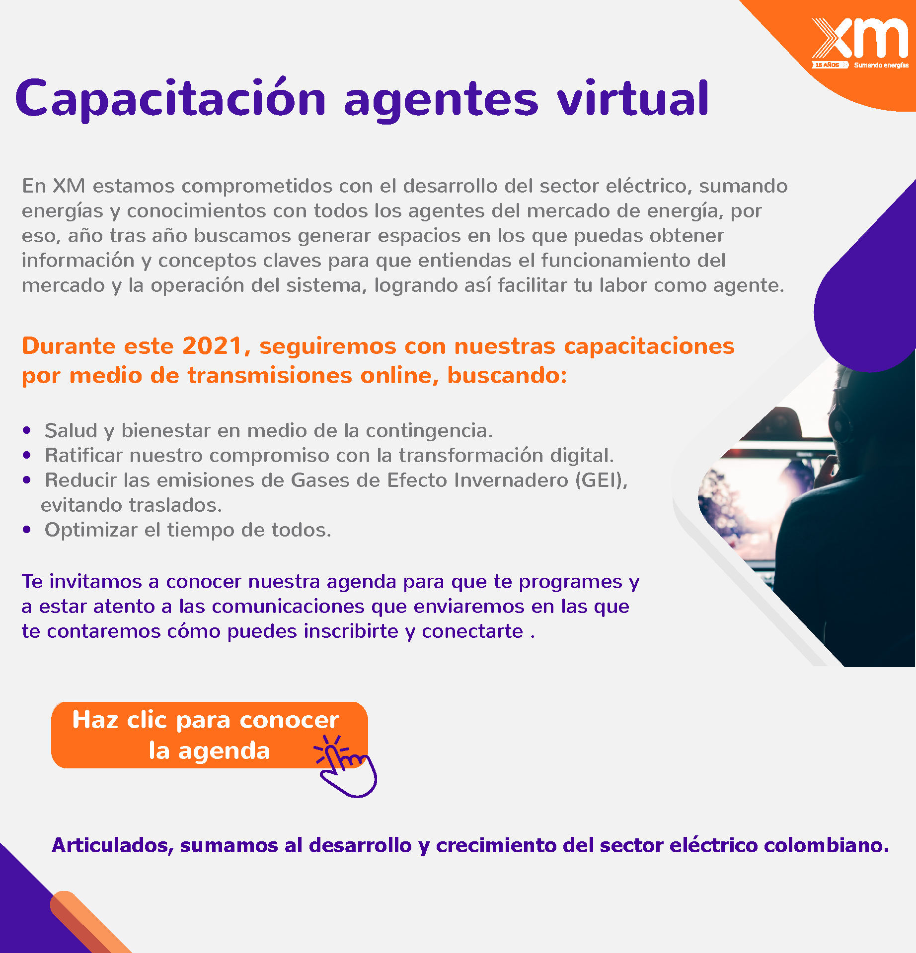 Conoce la agenda de las capacitaciones de agentes 2021
