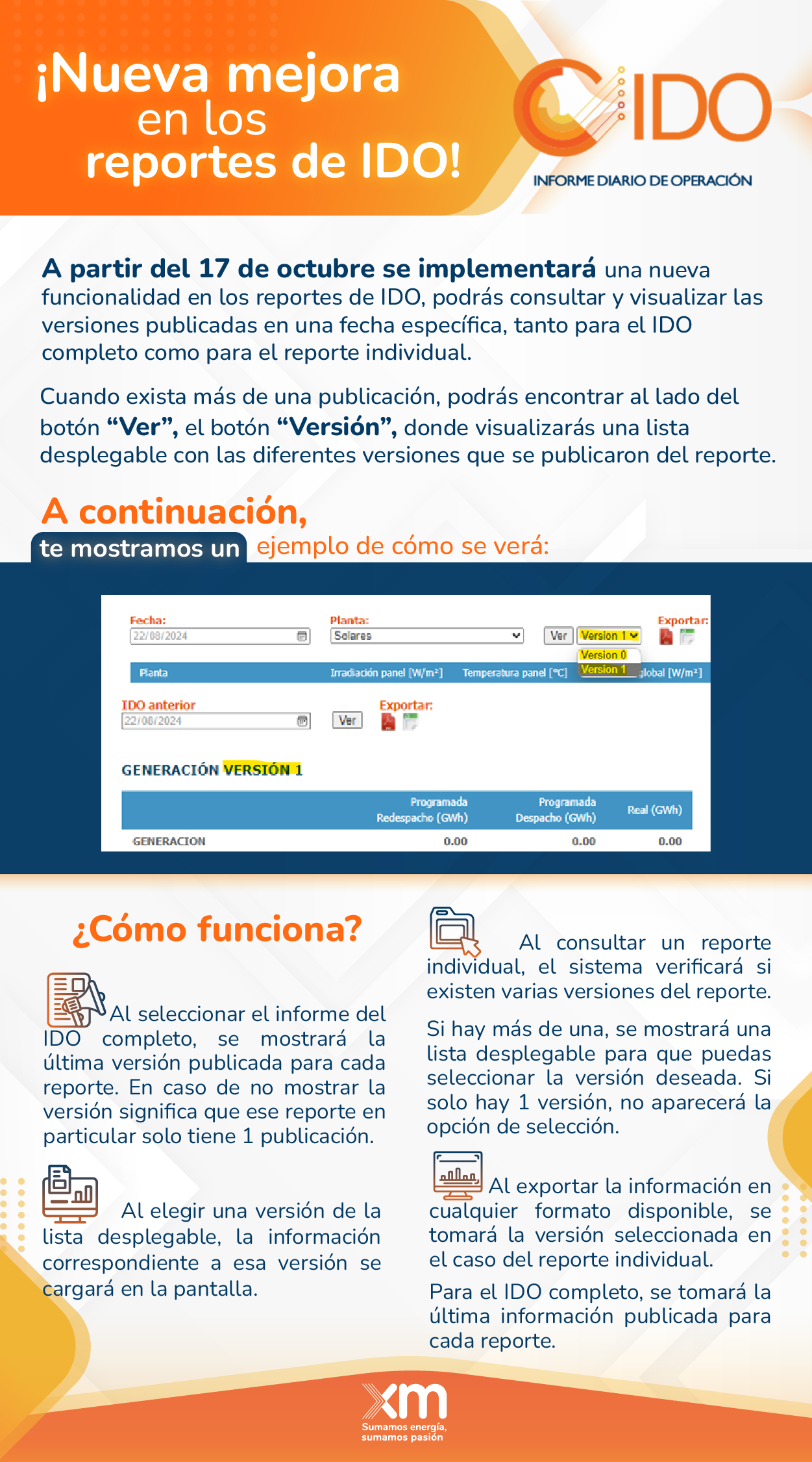 Nueva mejora en los reportes del IDO