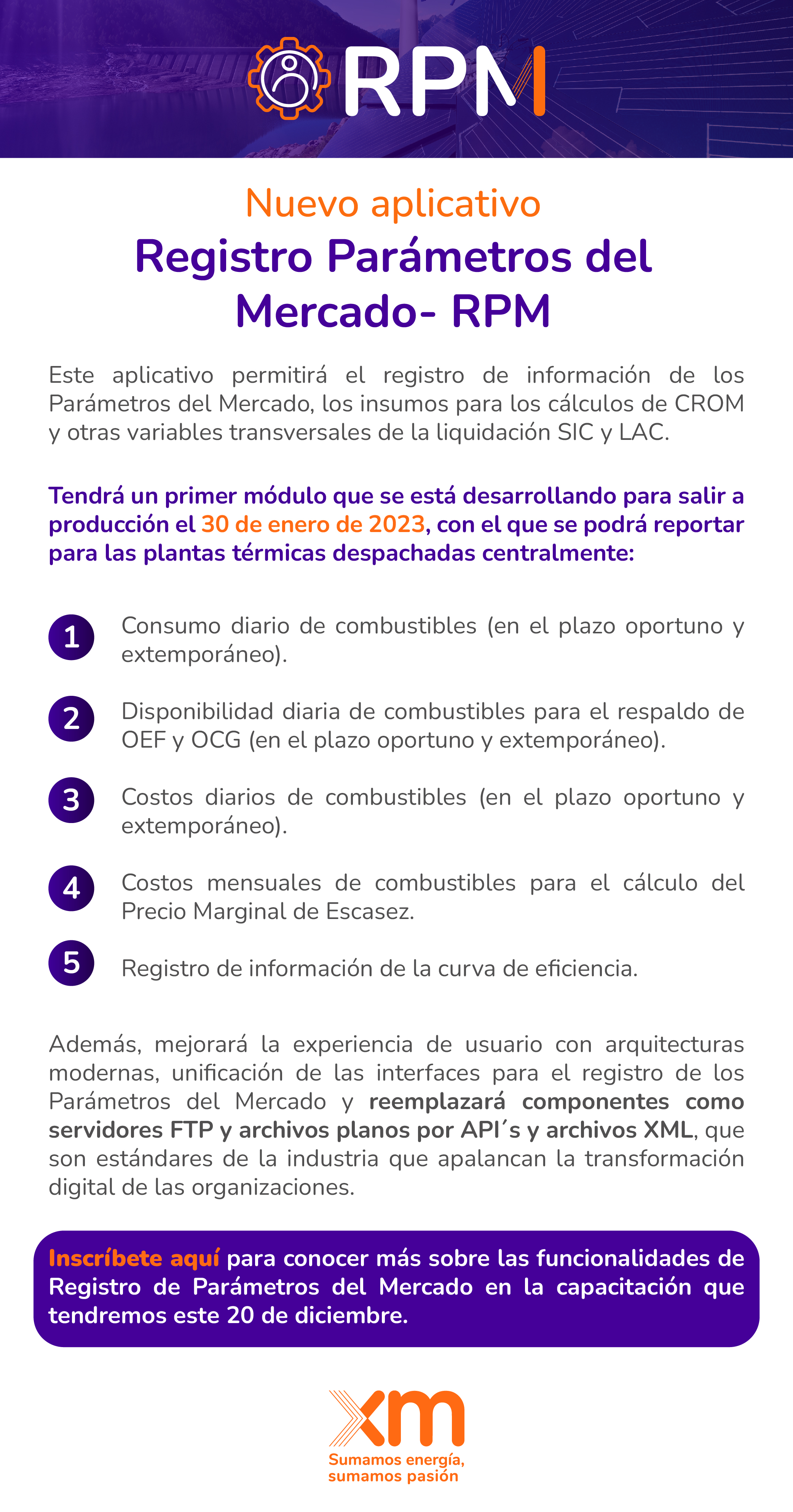 Noticia Registro Parámetros del Mercado- RPM