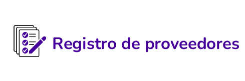 Registro de proveedores