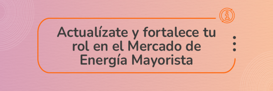 Actualízate y fortalece tu rol en el Mercado de Energía Mayorista